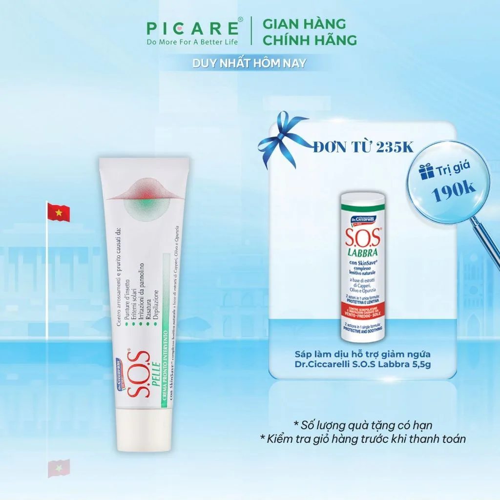 Kem giúp dưỡng ẩm, làm dịu da ngứa, kích ứng S.O.S Pelle Skin Rescue Cream - 25ml