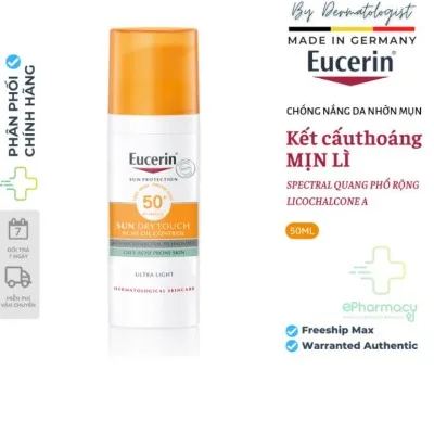 Kem Chống Nắng Eucerin Cho Da Dầu Mụn Eucerin Sun Gel-Cream Dry Touch Oil Control SPF50+ 50ml