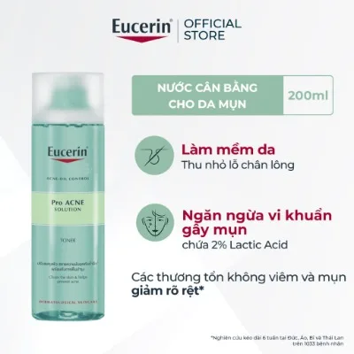 Nước cân bằng cho da nhờn mụn Eucerin Pro Acne Toner 200ml