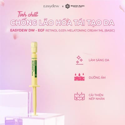 KEM DƯỠNG CẢI THIỆN NẾP NHĂN VÀ LÀM SÁNG DA EASYDEW DW-EGF Retinol 0.03% MELATONING CREAM 1ml