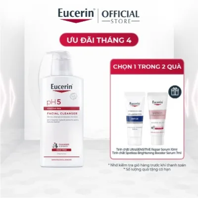 Sữa rửa mặt không gây kích ứng cho da nhạy cảm Eucerin pH5 Facial Cleanser 400ml