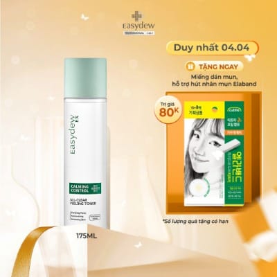 Nước cân bằng kiểm soát nhờn làm sạch lỗ chân lông Easydew Ex Calming Control All - Clear Peeling Toner 175ml