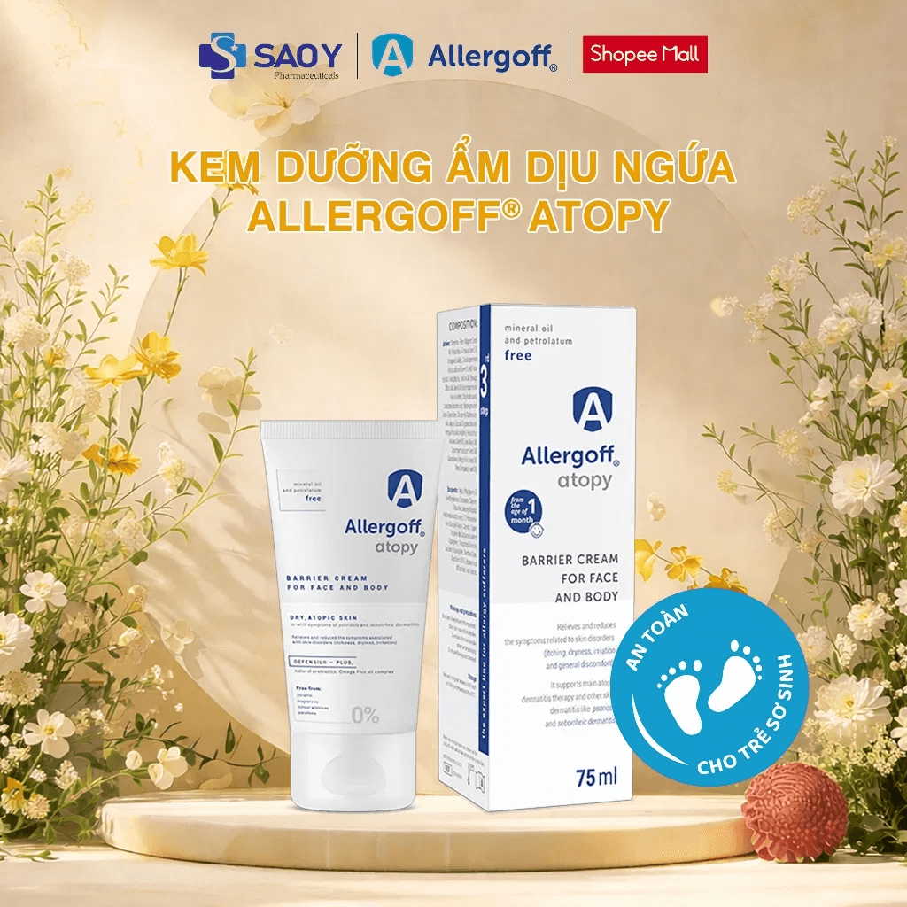 GIẢI PHÁP "VÀNG" CHO LÀN DA NHẠY CẢM, VIÊM DA CƠ ĐỊA - ALLERGOFF ATOPY BARRIER CREAM 4 image 85