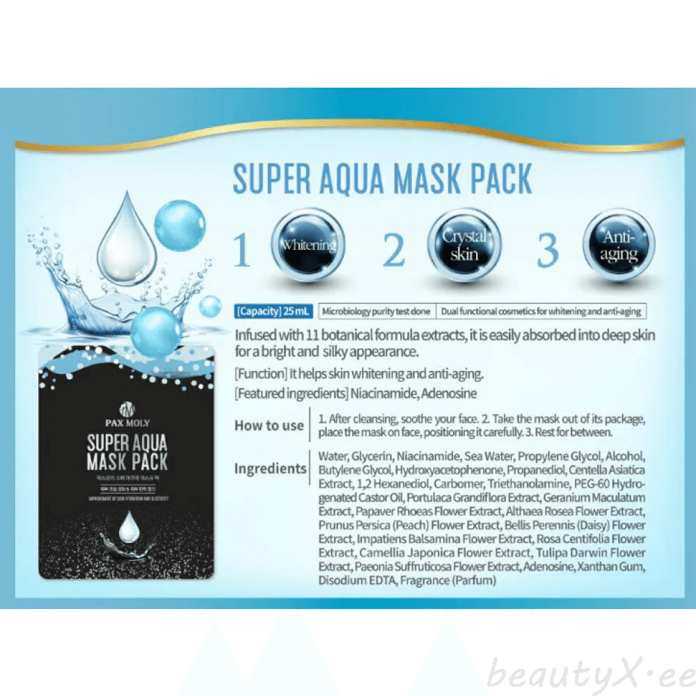 SIÊU CẤP ẨM - DA CĂNG BÓNG TỨC THÌ VỚI PAX MOLY SUPER AQUA MASK PACK 5 image 91